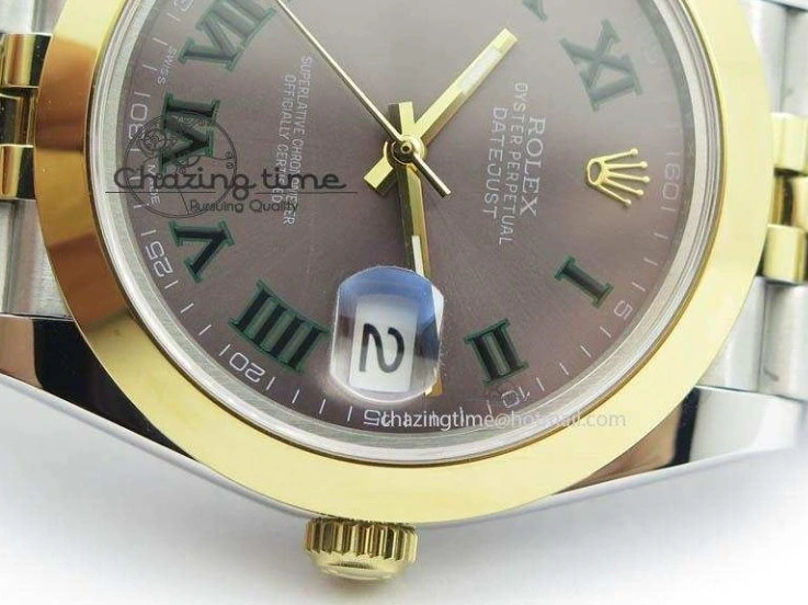 AAA Replica Watches SS A DateJust Version Edition II BP 3606 Bracelet Colorful 41mm Dial YG Jubilee Best Maker On Gray New Roman 0105